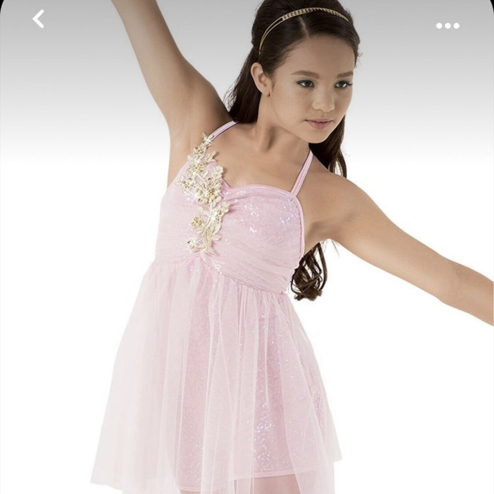 Weissman dance costume stop where you are pink camisole dress sequin 9267 SA